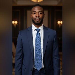 Chaps Silk Tie Navy Purple Paisley | 100% Silk Classic Men’s Neckwear